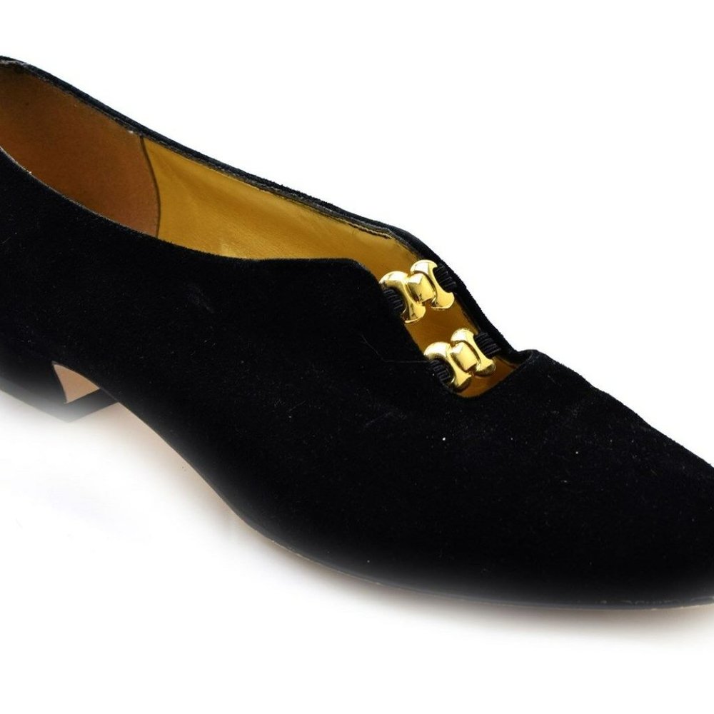 Naturalizer Black Suede Pumps Julie Heels 9 AA - Picture 3 of 5